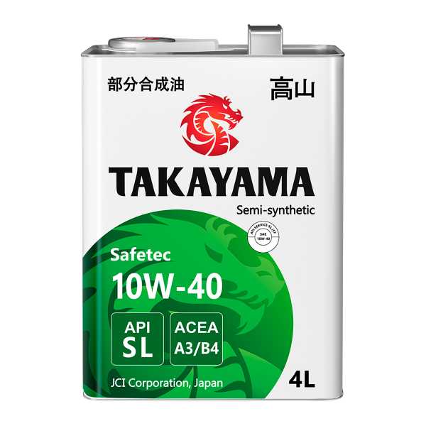 Моторное масло TAKAYAMA SAFETEC SAE 10W-40 API SL ACEA A3/B4