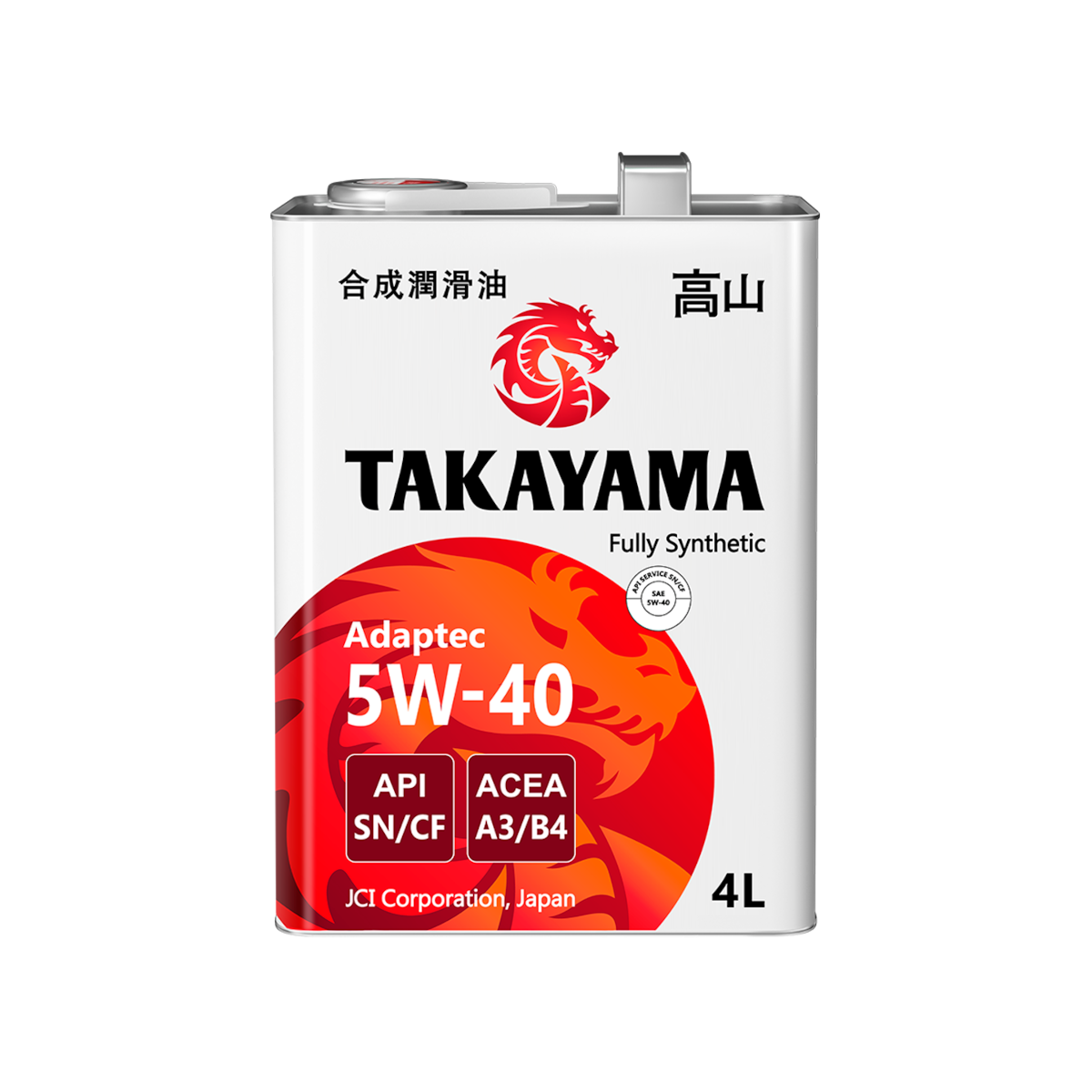 Моторное масло TAKAYAMA ADAPTEC SAE 5W-40 API SN/CF ACEA A3/B4