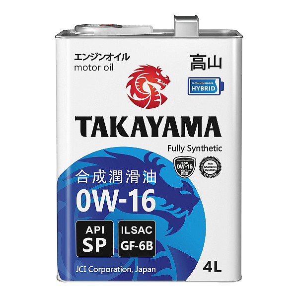 Моторное масло TAKAYAMA SAE 0W-16 ILSAC GF-6B API SP